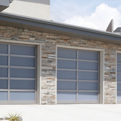 garge-door-athena-aluminum-frosted-windows-stone-gray-2x